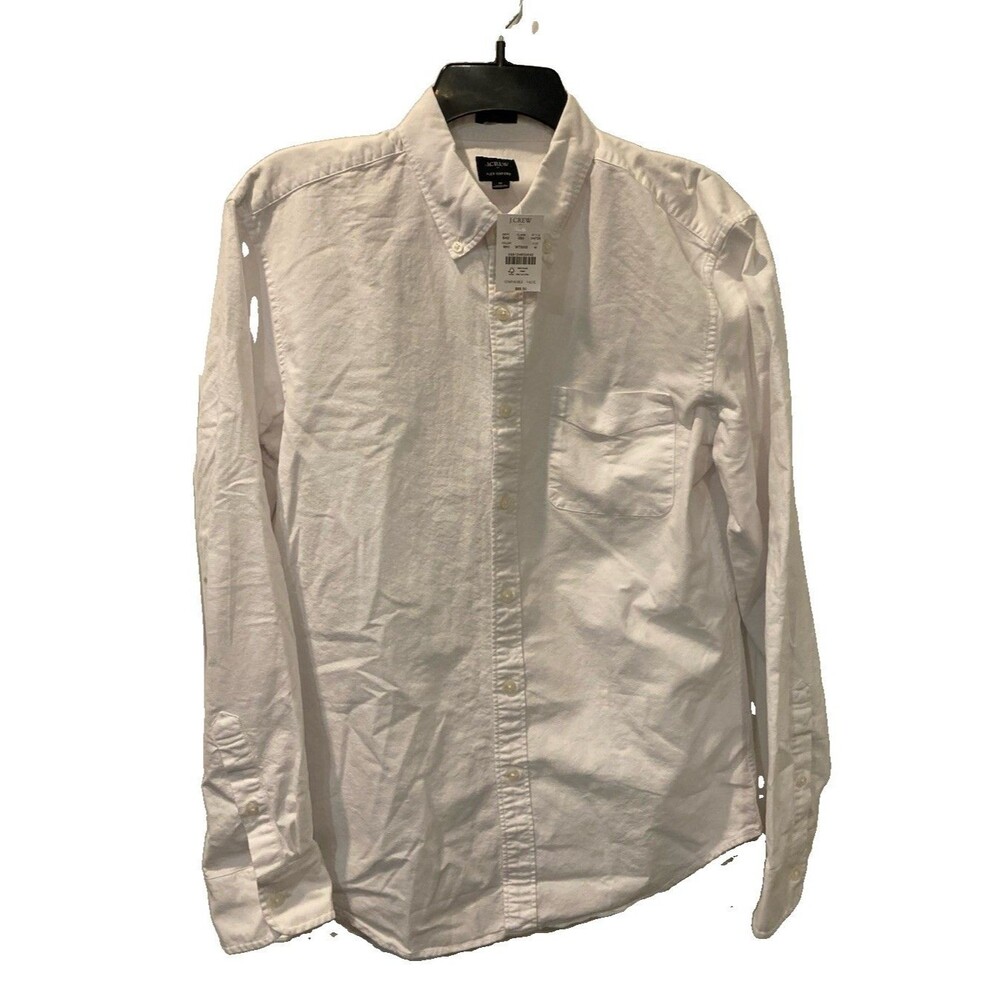 Men's J.Crew Slim Flex Oxford Long Sleeve White Size Medium NWT